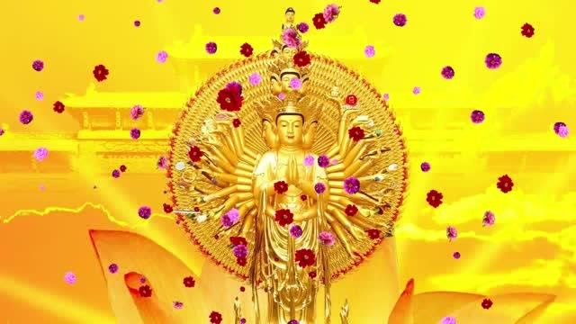 十七世大宝法王嘎玛巴领僧众唱诵大悲咒