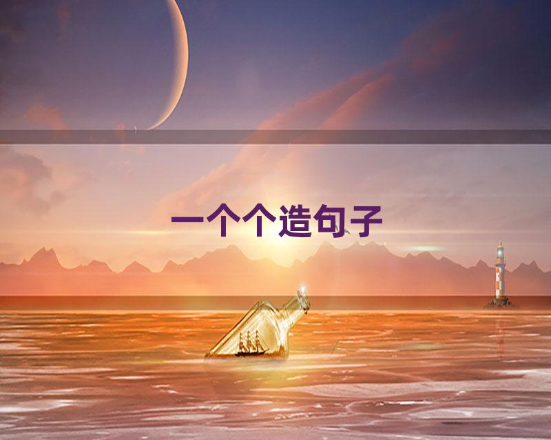 一个个造句子