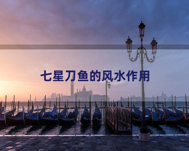 七星刀鱼的风水作用