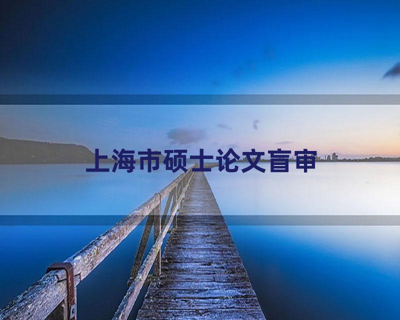 上海市硕士论文盲审