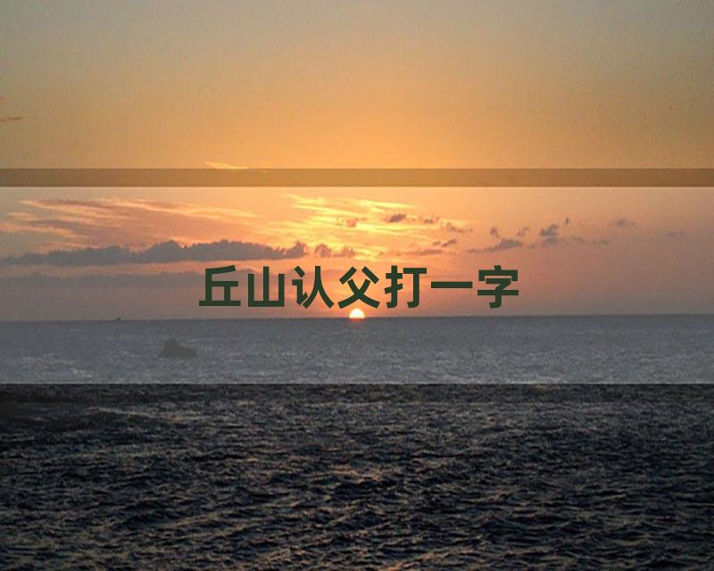 丘山认父打一字