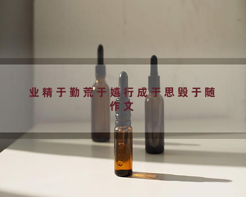 业精于勤荒于嬉行成于思毁于随作文