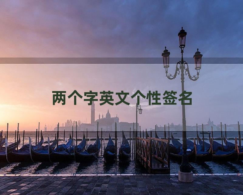 两个字英文个性签名