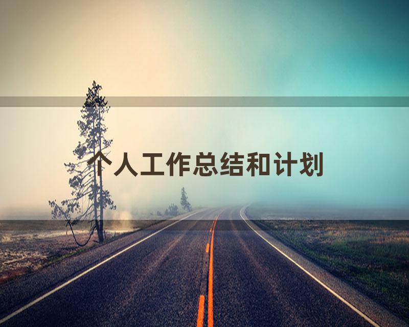 个人工作总结和计划