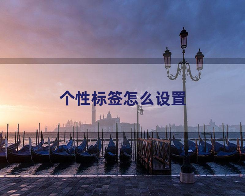 个性标签怎么设置