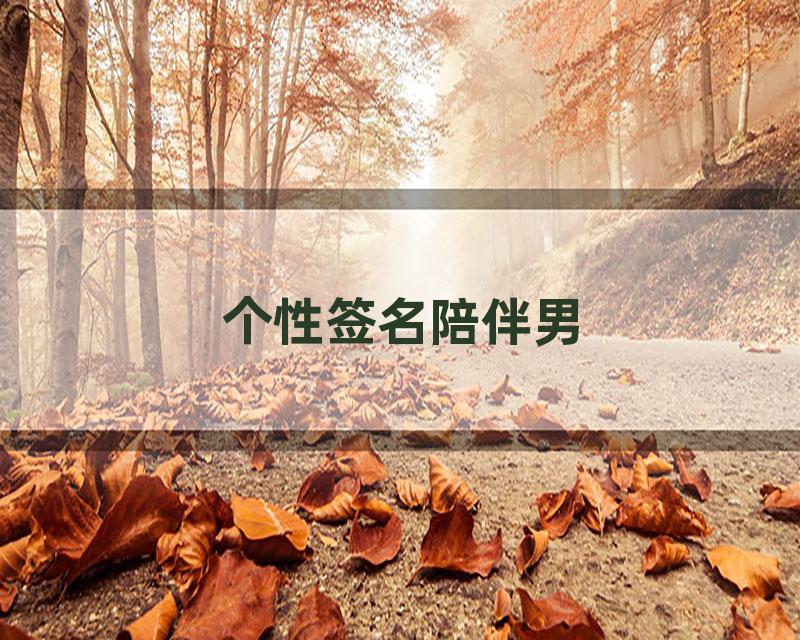 个性签名陪伴男