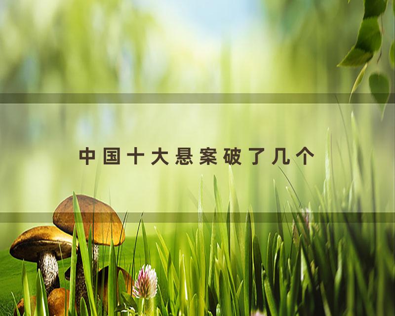 中国十大悬案破了几个