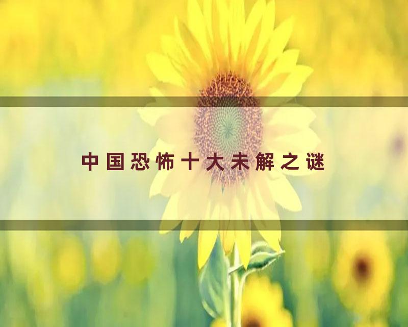 中国恐怖十大未解之谜