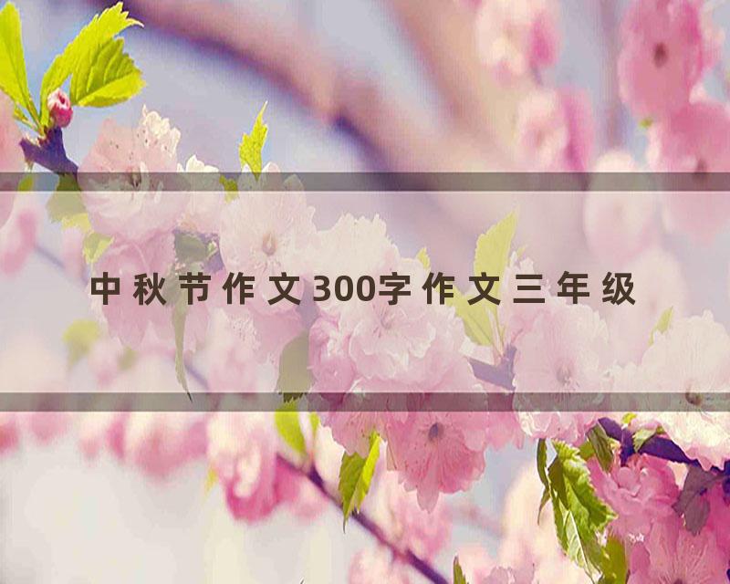 中秋节作文300字作文三年级