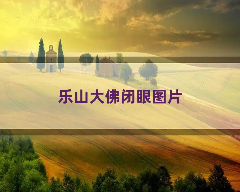 乐山大佛闭眼图片