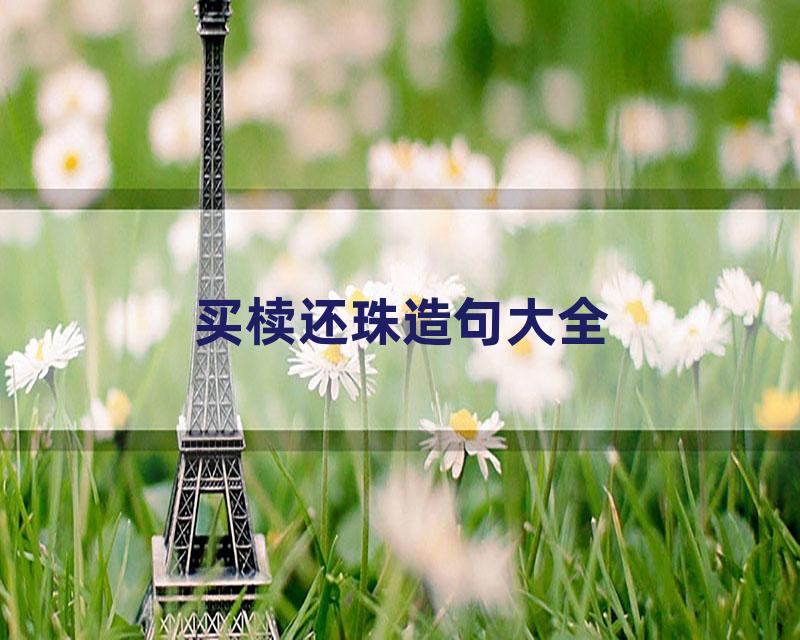 买椟还珠造句大全