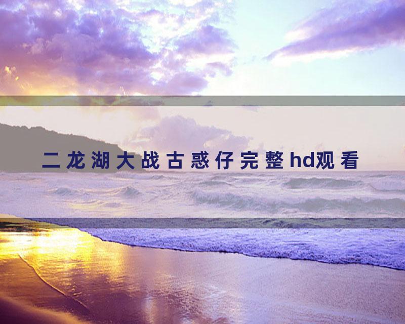 二龙湖大战古惑仔完整hd观看