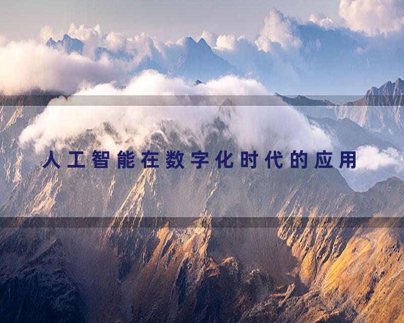 人工智能在数字化时代的应用
