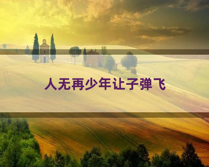 人无再少年让子弹飞