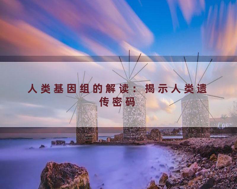 人类基因组的解读：揭示人类遗传密码