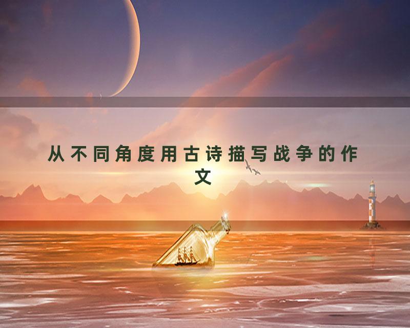 从不同角度用古诗描写战争的作文
