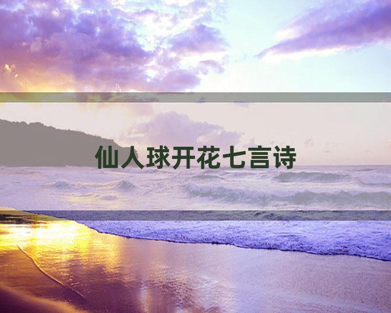 仙人球开花七言诗