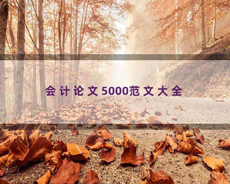 会计论文5000范文大全
