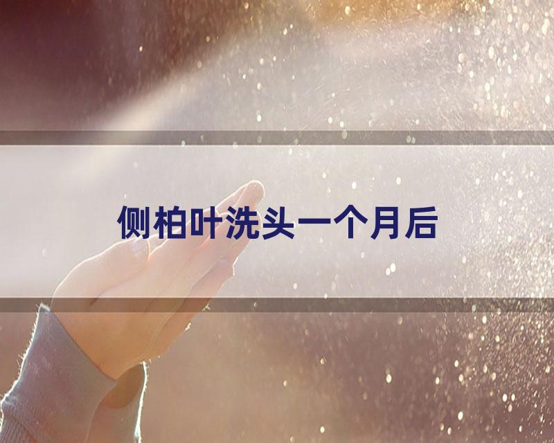 侧柏叶洗头一个月后