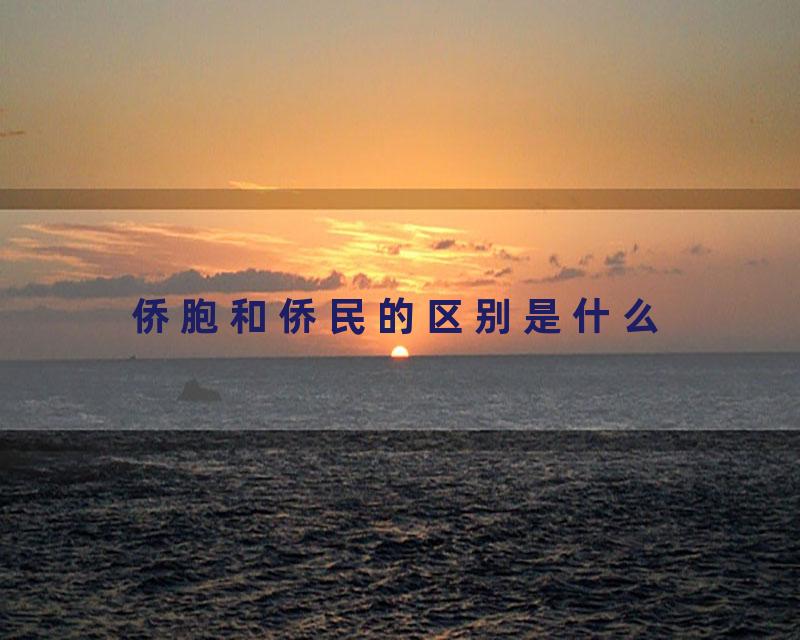 侨胞和侨民的区别是什么