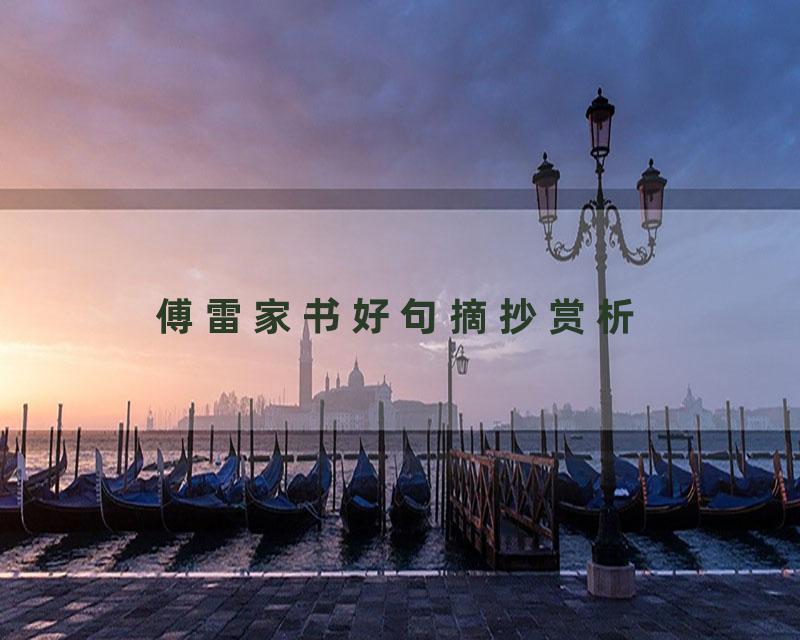 傅雷家书好句摘抄赏析