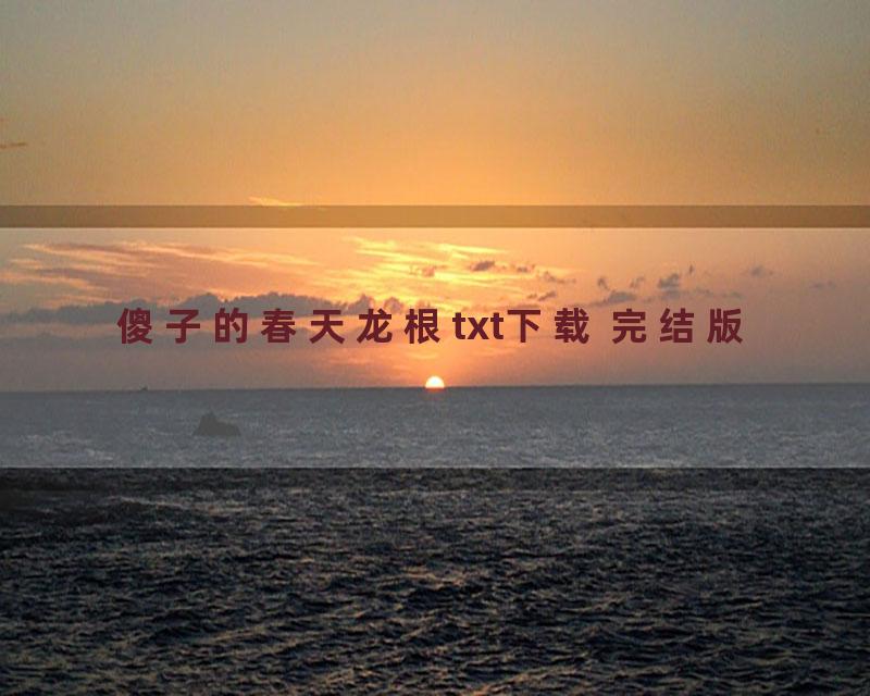 傻子的春天龙根txt下载 完结版