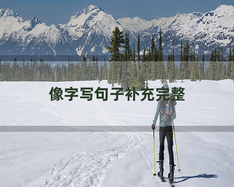 像字写句子补充完整