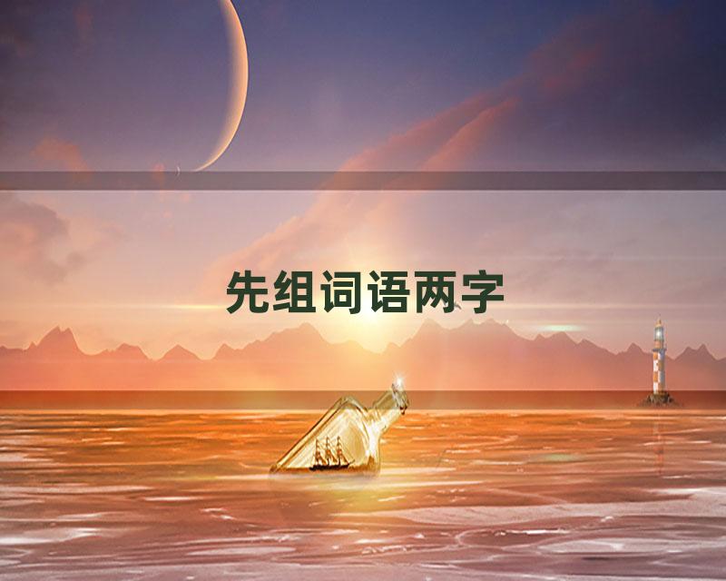 先组词语两字