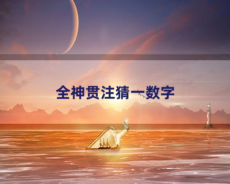 全神贯注猜一数字