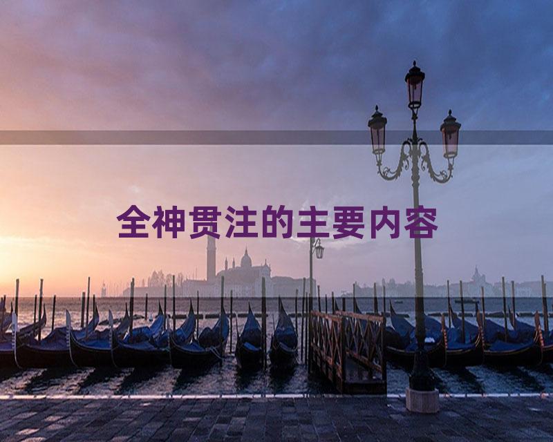 全神贯注的主要内容