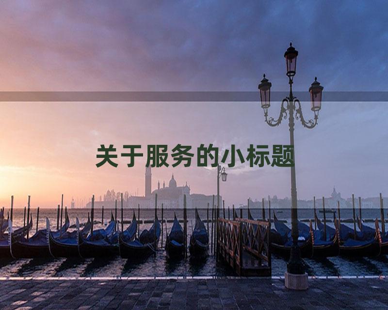 关于服务的小标题