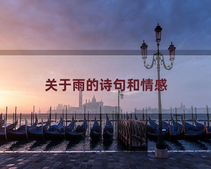 关于雨的诗句和情感