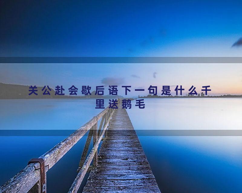 关公赴会歇后语下一句是什么千里送鹅毛