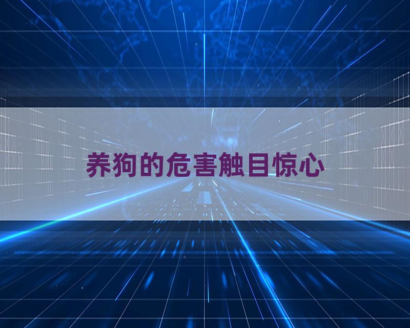 养狗的危害触目惊心