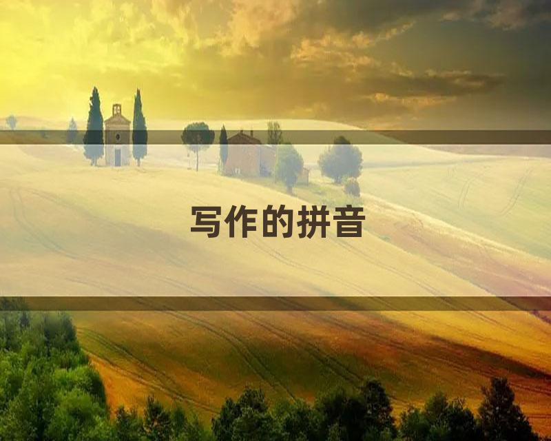 写作的拼音