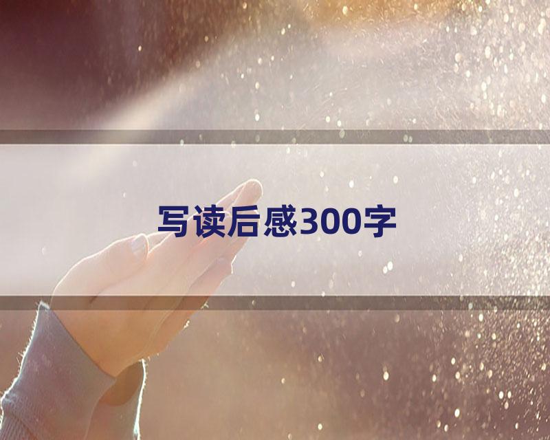 写读后感300字