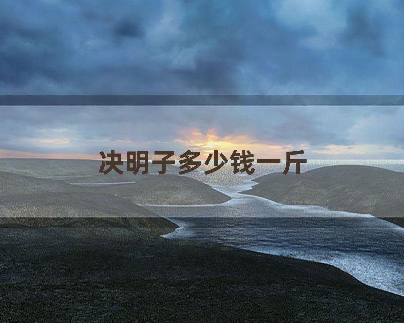 决明子多少钱一斤