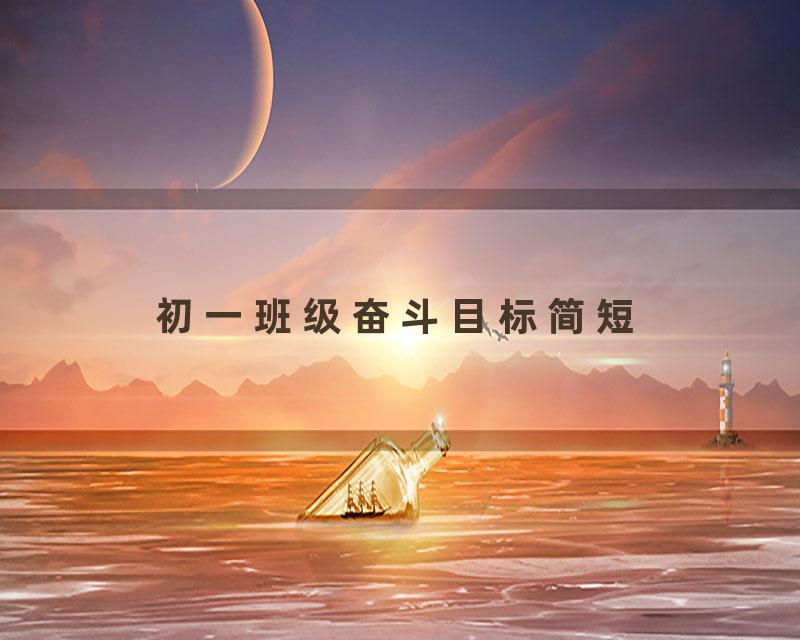 初一班级奋斗目标简短