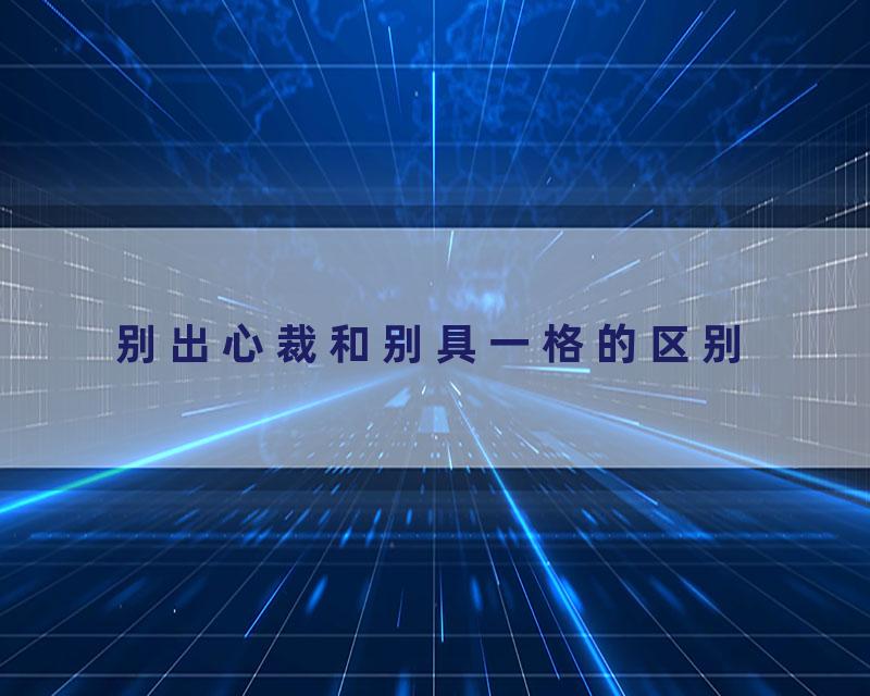 别出心裁和别具一格的区别