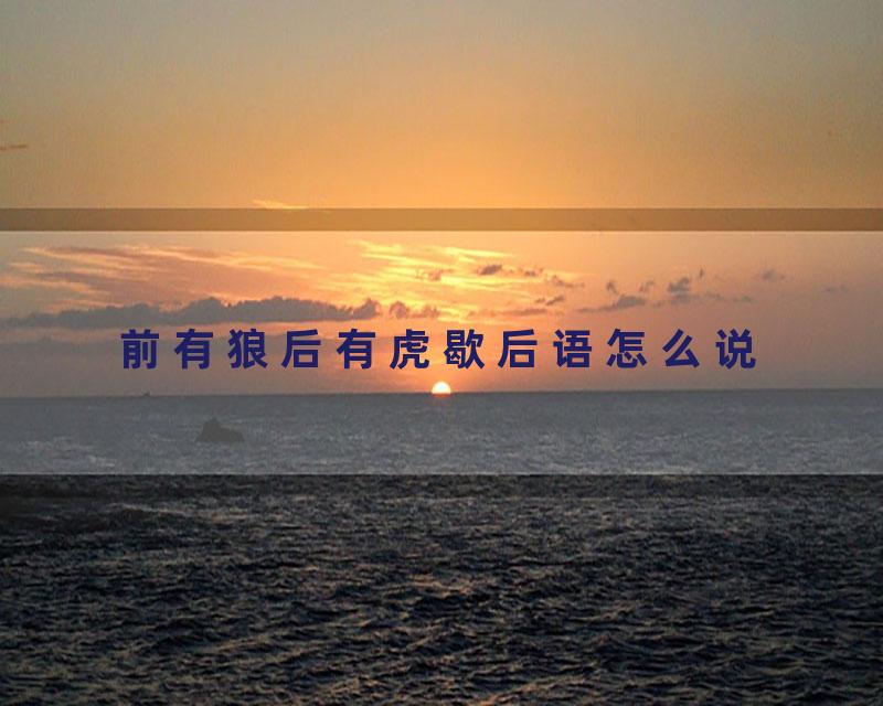 前有狼后有虎歇后语怎么说