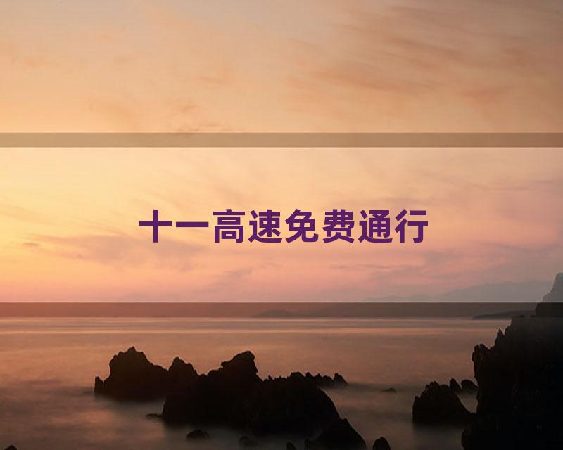十一高速免费通行