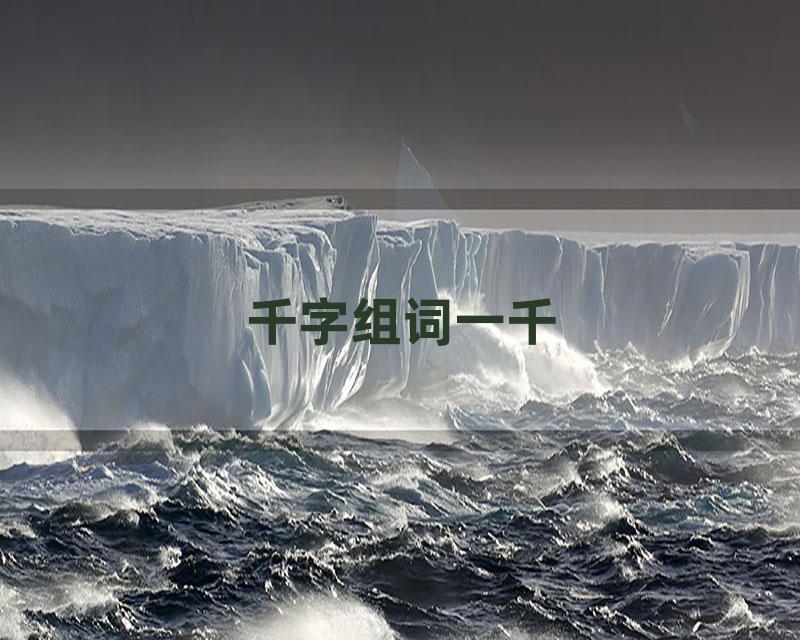 千字组词一千