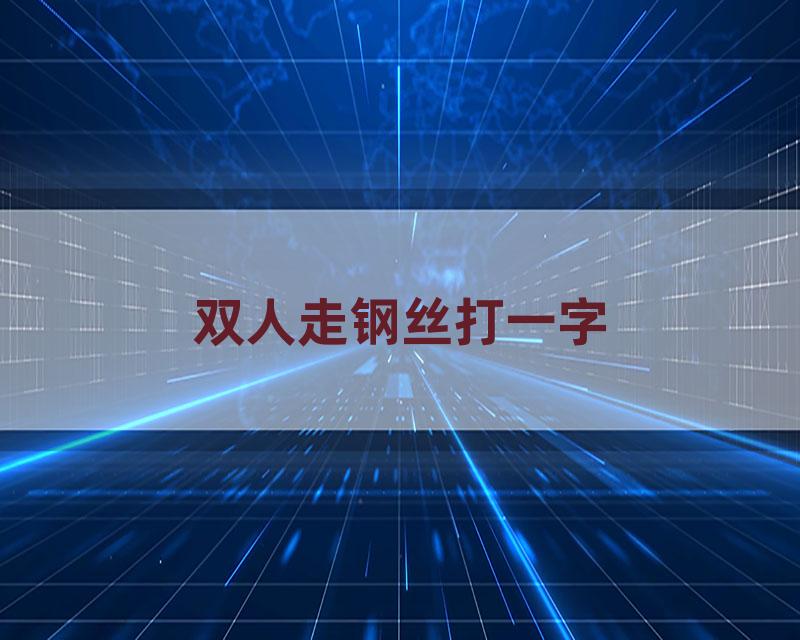 双人走钢丝打一字