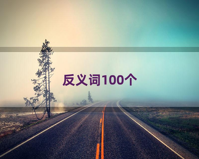 反义词100个