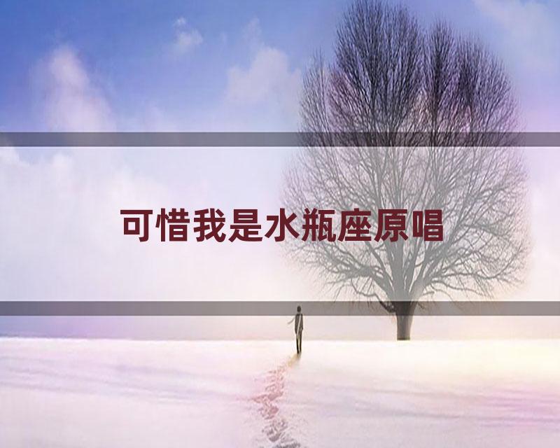 可惜我是水瓶座原唱