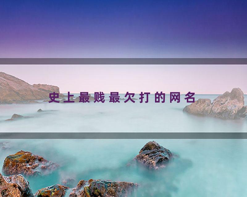 史上最贱最欠打的网名