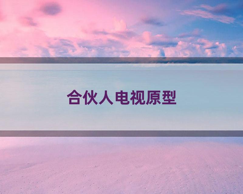 合伙人电视原型