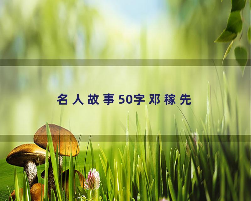 名人故事50字邓稼先