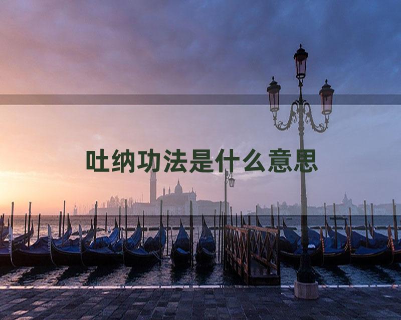 吐纳功法是什么意思