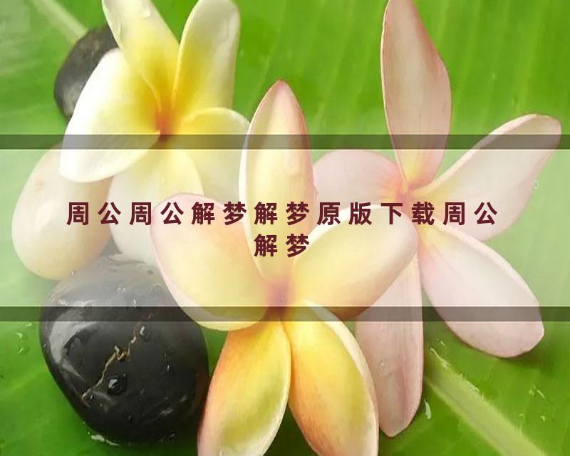 周公周公解梦解梦原版下载周公解梦